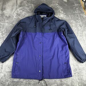 COLUMBIA SPORTSWEAR Rain Jacket Women's S Black Purple Hooded Snap Zip‎ Vented